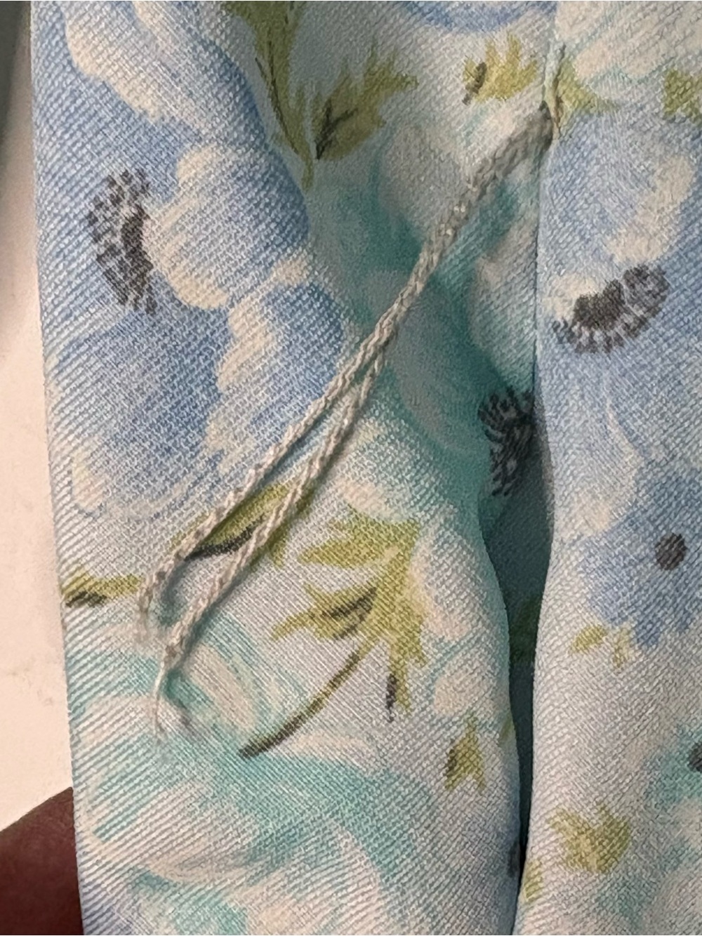 Vintage Christian Dior Lounge Wear Floral Robe Sz L Blue Teal Full Length Pocket - Picture 5 of 12